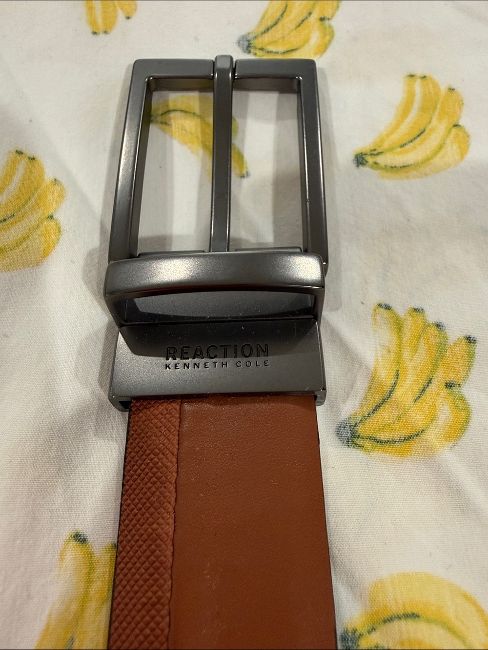 KENNETH COLE REACTION LEATHER TAN BELT SIZE 40 L-XL NWT!